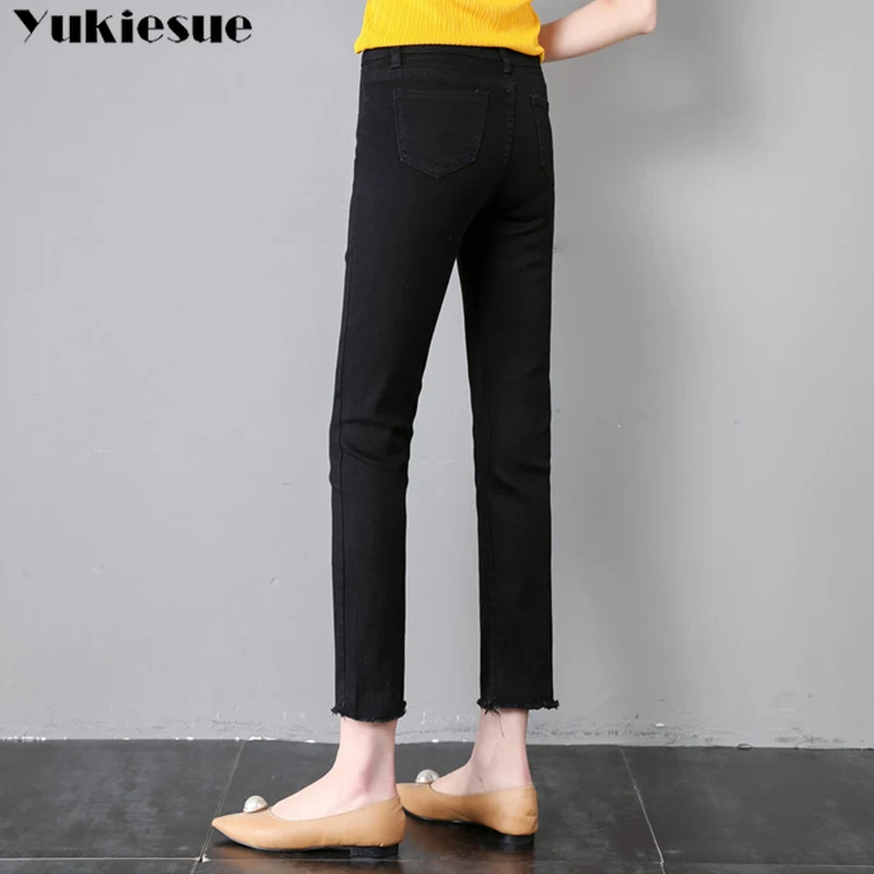 2019 new Denim Pants Fashion Women Elastic High Waist Skinny Stretch Jean Female Spring Jeans Feet Pantalones mujer Plus Size | Женская