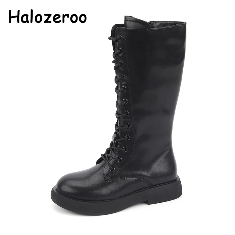 

Kids Fashion Boots Autumn New Children Black Brand Shoes Baby Girls Knee High Riding Boots Princess Shoes Thick Sole Platforms
