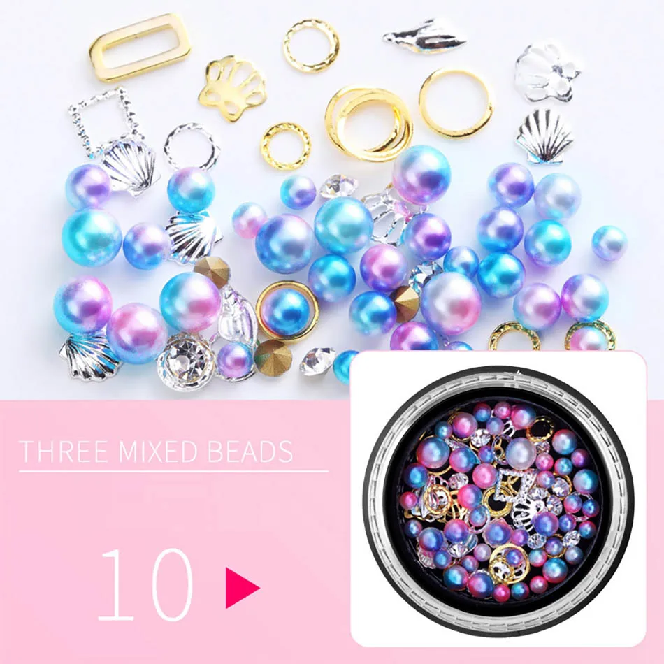 MORDDA 12 Style Crystals Mix Rhinestone Decoration For Nails Design Crystal Nails Art Decorations 3D Nail Jewelry For Manicurea - Цвет: E10