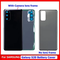 pre installed rear camera lens with frame tape for samsung galaxy s20 g980f 5g battery back cover housing door replacement lid