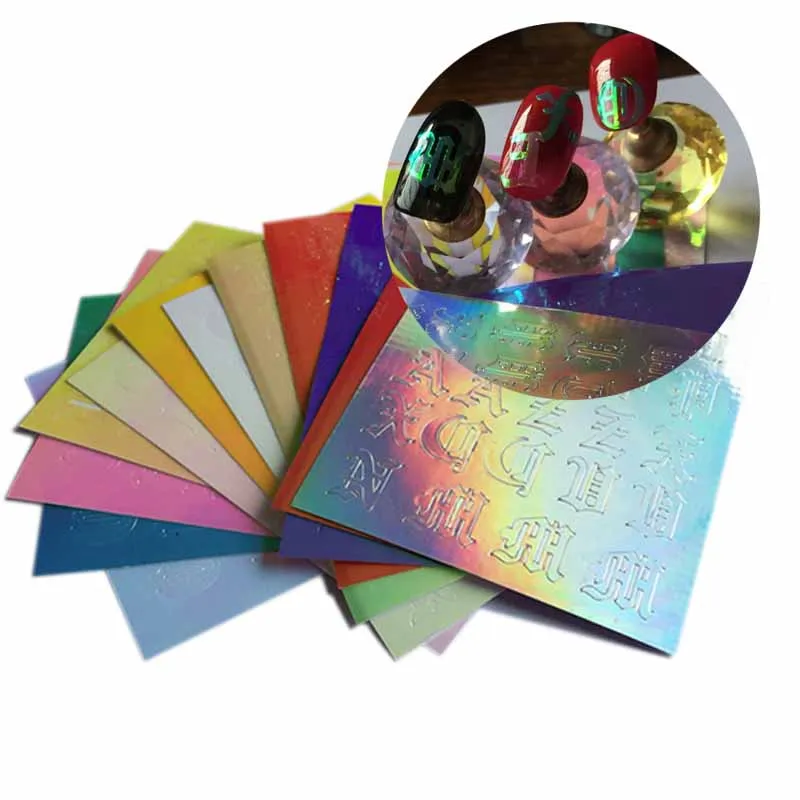 Наклейки для ногтей с голографическим алфавитом 13 шт.|Стикеры и наклейки| |