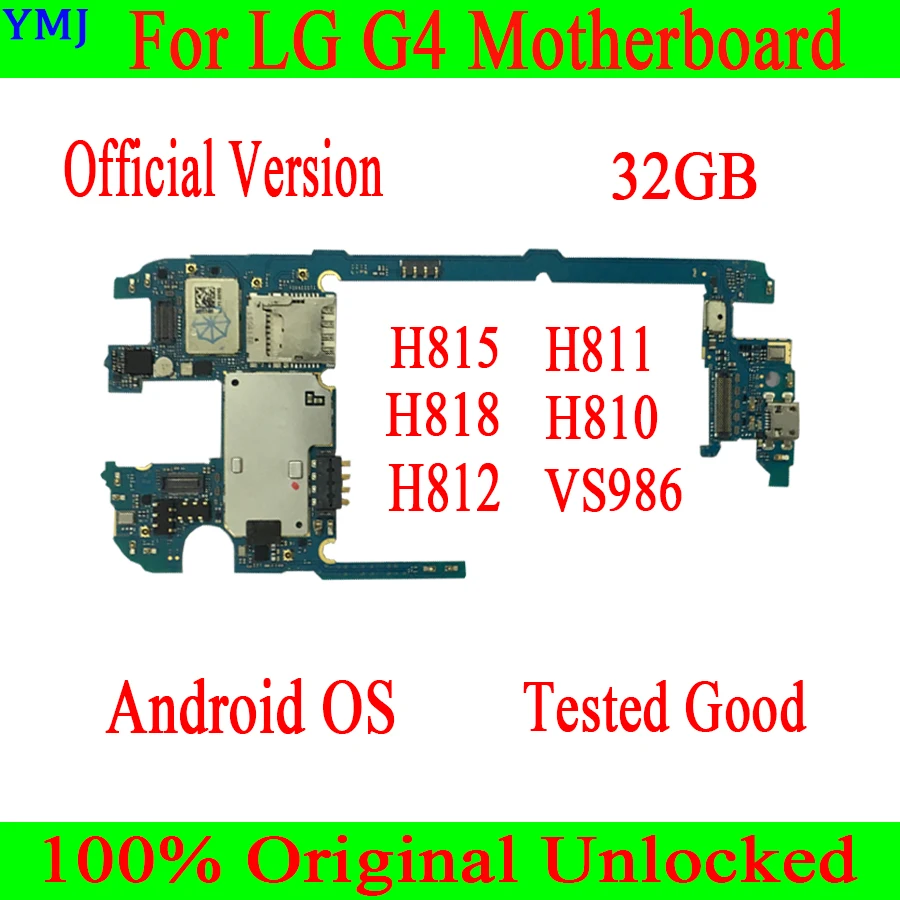 С системой Android для материнской платы LG G4 H815 H811 H810 H812 VS986 H818 32 ГБ 100% оригинальная