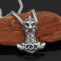 new retro celtic viking warrior necklace pendant mens fashion sliding metal pendant necklace accessories jewelry