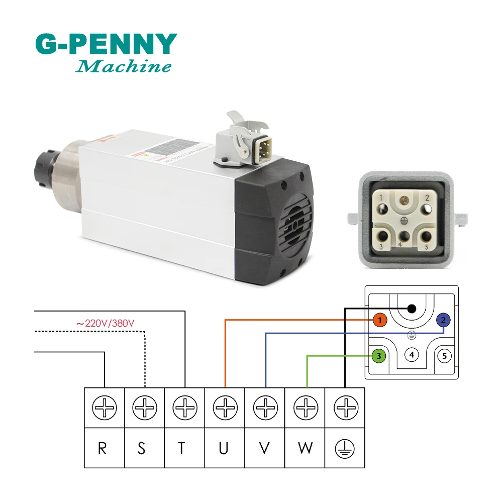 Деревянный шпиндель с воздушным охлаждением 220 В 0 01 КВТ ER25 4 шт. керамические