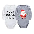 Рождественский комбинезон унисекс для новорожденных, персонализированная детская одежда, цельный комбинезон с коротким рукавом для активного отдыха, комбинезон для малышей