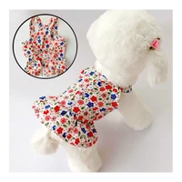 summer dog clothes floral sling dress thin skirt sunscreen for small dog chihuahua bichon poodle costume puppy pet dresses