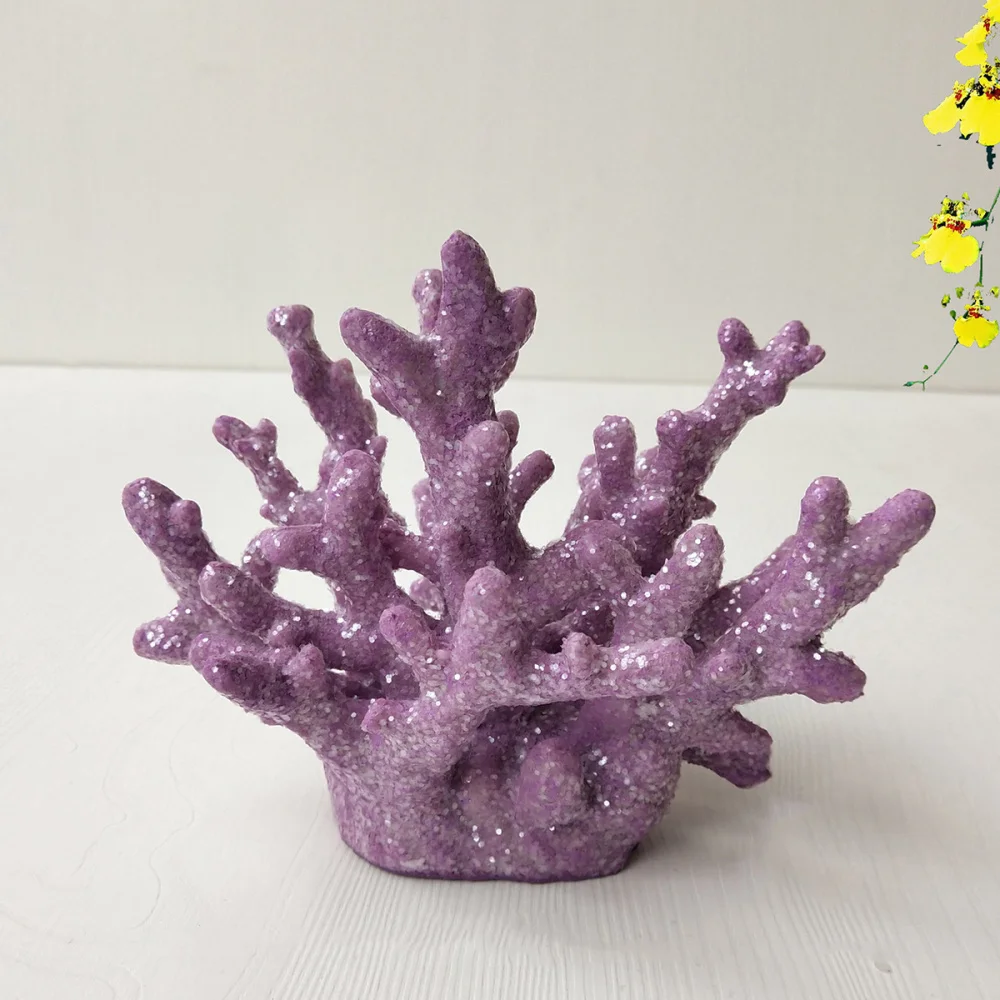 

1 Pc Resin Craft Aquarium Ornament Artificial Simulation Coral Shape Beautiful Fish Tank Decor (Random Color)