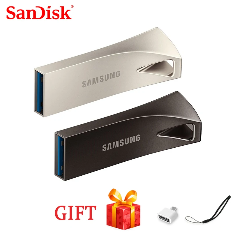 USB флеш накопитель SAMSUNG Металлический Мини 256 ГБ 128 Гб 64 32 3 1 карта памяти