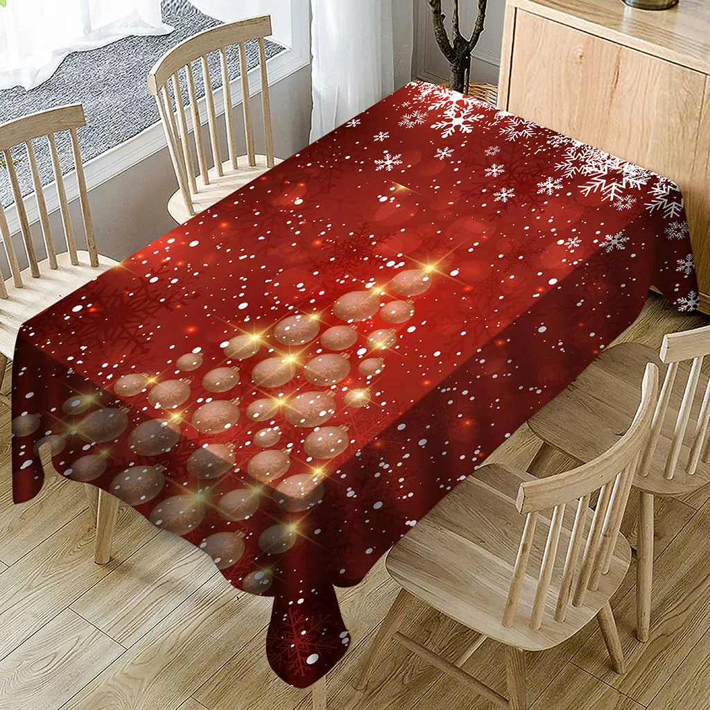 Рождественская скатерть полиэфирная Пылезащитная покрытие для стола