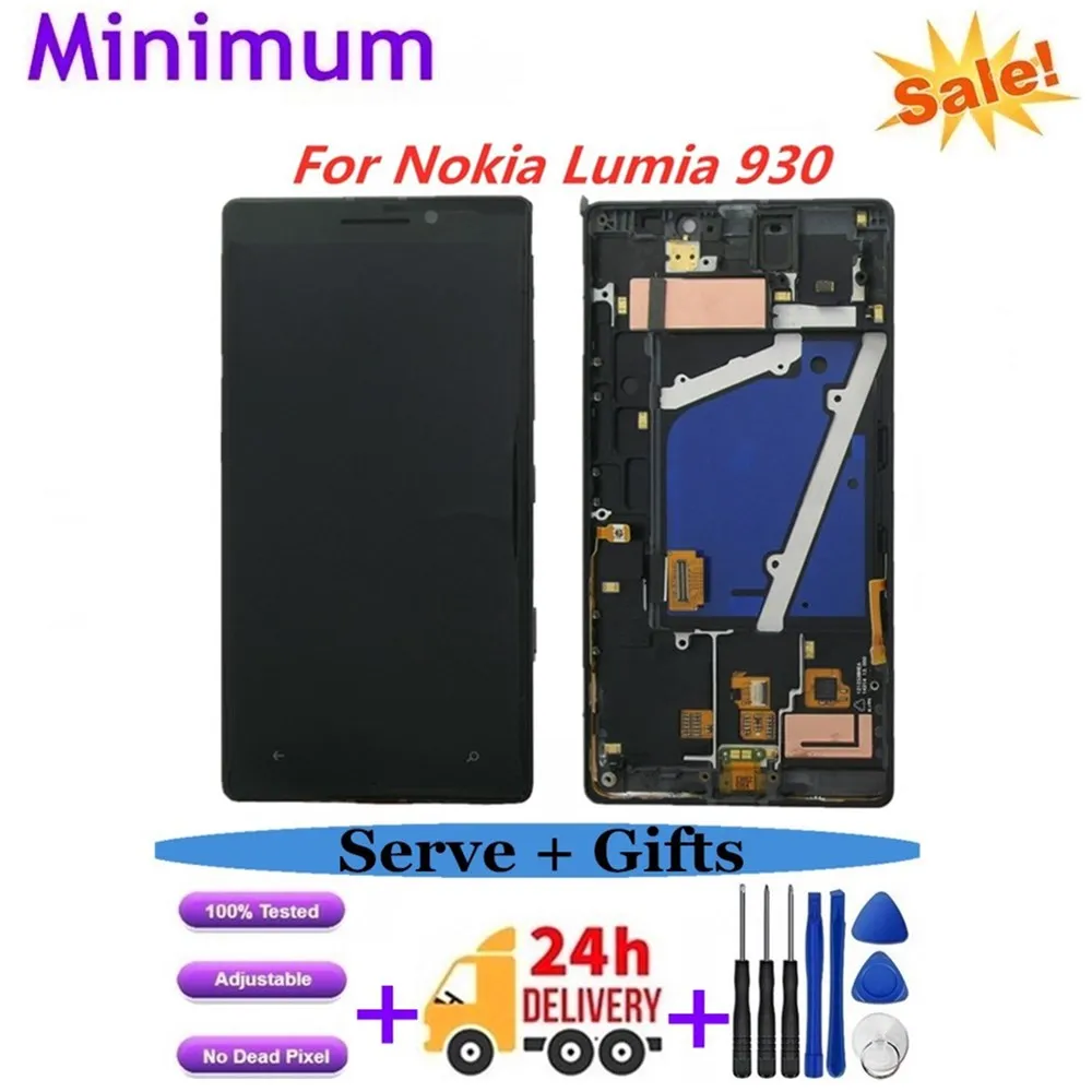 ЖК-дисплей для Nokia Lumia 930 дигитайзер сенсорного экрана в сборе с рамкой N930 экран 5