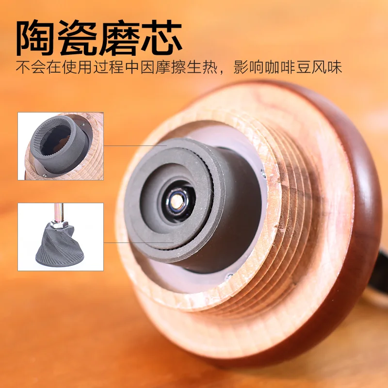 Miglior Macinacaffè Manuale Vintage In Legno Burr Mini Manovella Di Alta Qualità Macinacaffè Casa Molinillo Cafe Utensili Da Cucina Dg50ftp