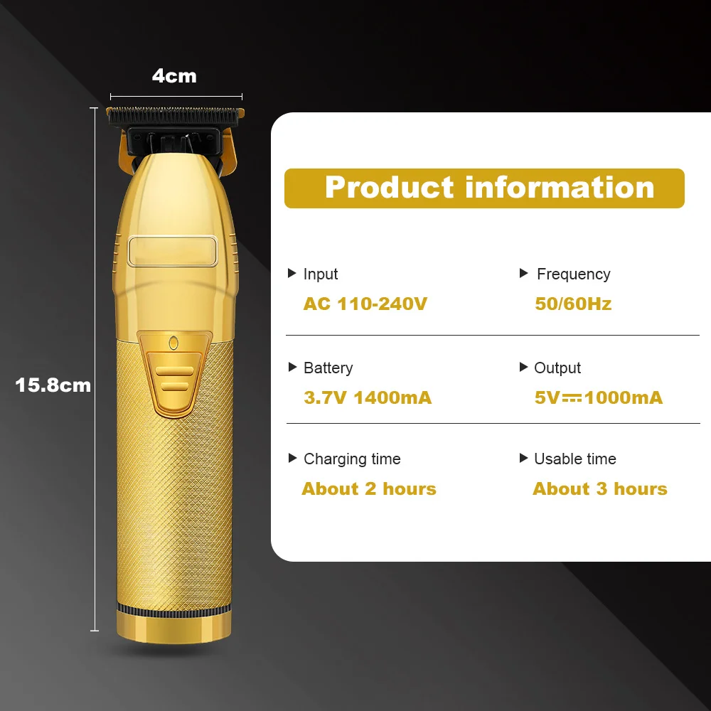 

Professional Hair Clipper Barber Hair Trimmer Clipper Men Cordless Carving Haircut Machine Electric Clippers Shaving Machine