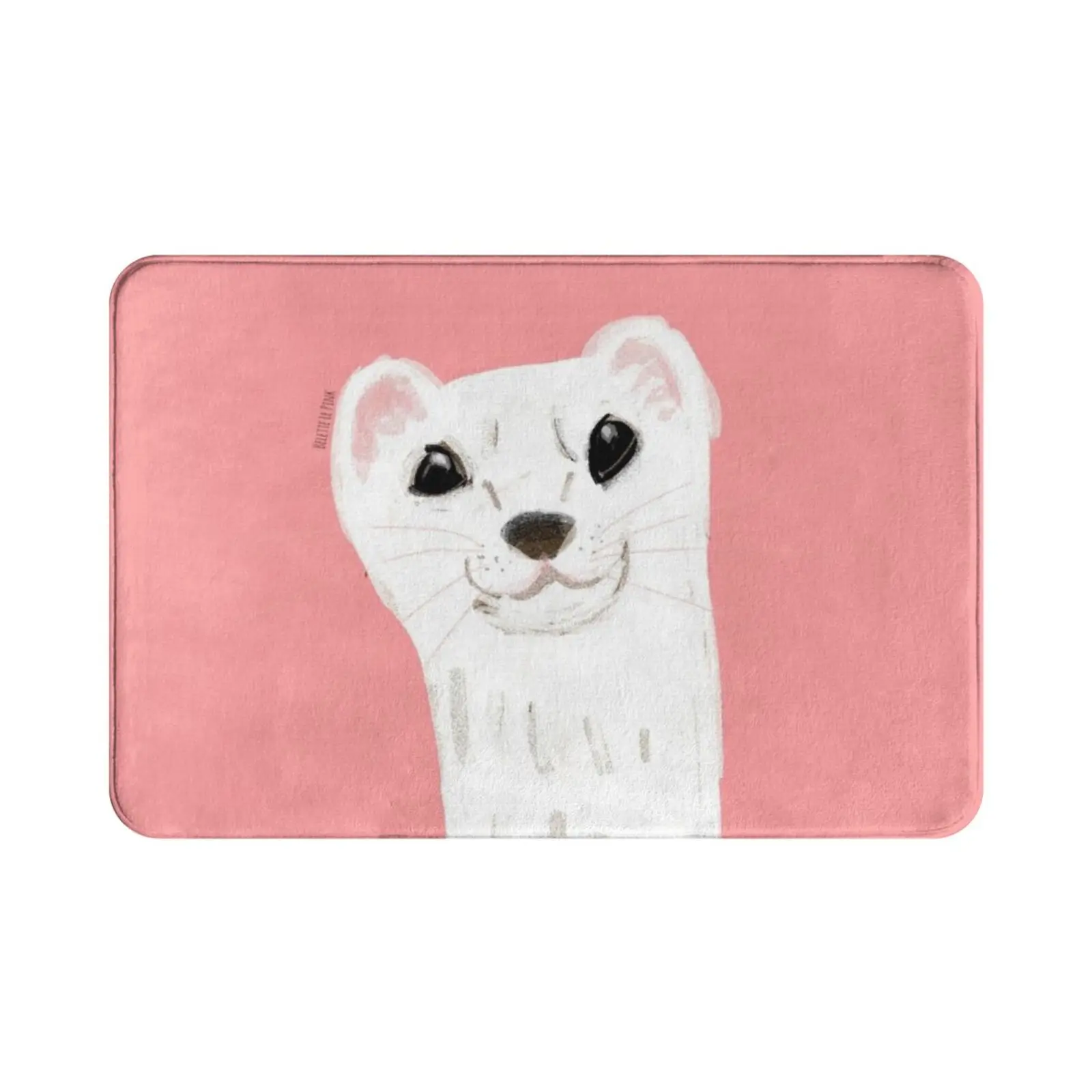 Озорная стойка (Mustela Erminea) Детали коврик Мягкий Нескользящий розовый Belettelepink Stoat