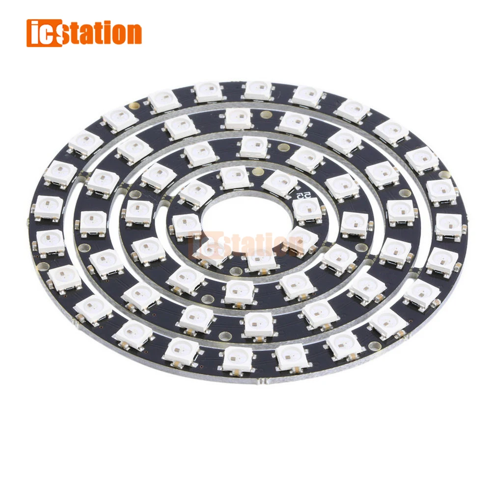 60 Бит Цифровой WS2812 RGB светодиодный Кольцо Полный Цвет подсветка 5050 SMD s