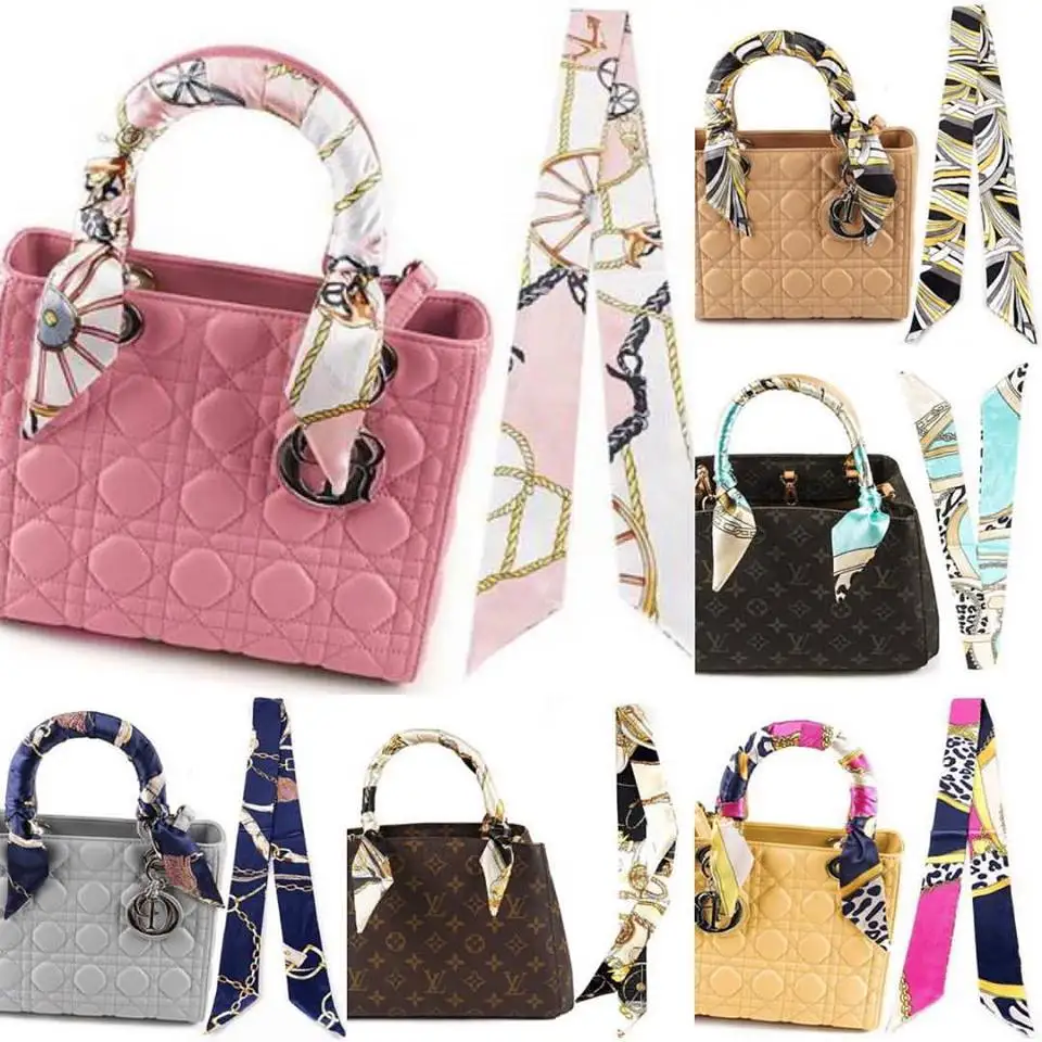 Женский деловой атласный платок элегантная узкая маленькая шелковая сумка с