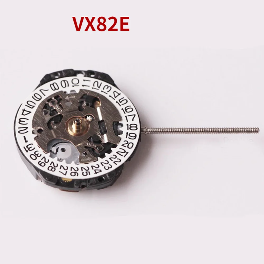 

Часы наручные VX82E VX82, японский механизм с тремя контактами, с календарем, кварцевый механизм без батареек, аксессуары для часов