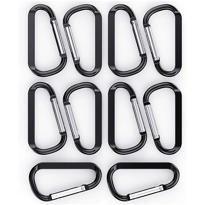 

Aluminum Alloy Carabiner Clip D Shape Buckle(20 Pcs Pack)Spring Snap Key Chain Clip Hook for Home,Camping,Fishing,Hiking