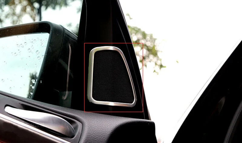 

For BMW X5 E70 2008-2013 Car Accessories Interior Sticker Steel Front A Pillar Speaker Decoration Frame Cover Trim