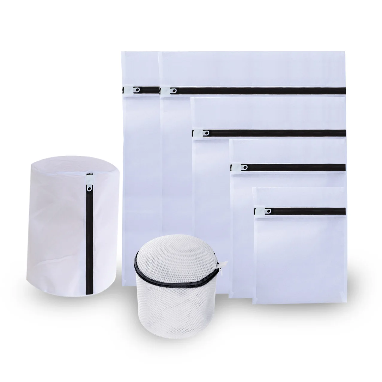 

7 Sizes Mesh Laundry Bag Polyester Net Dirty Laundry Pouch Large Capacity Clothes Organizer Bag Underwear Socks Bra Washing Bags