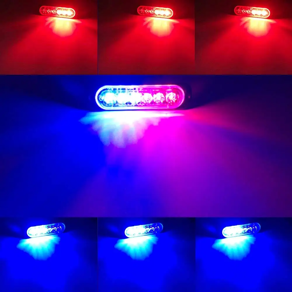 

Blue Red Strobe led Police Caution light Warning Emergency Flash Strobe Light Bar car truck bumper Strobe Warning Police Light