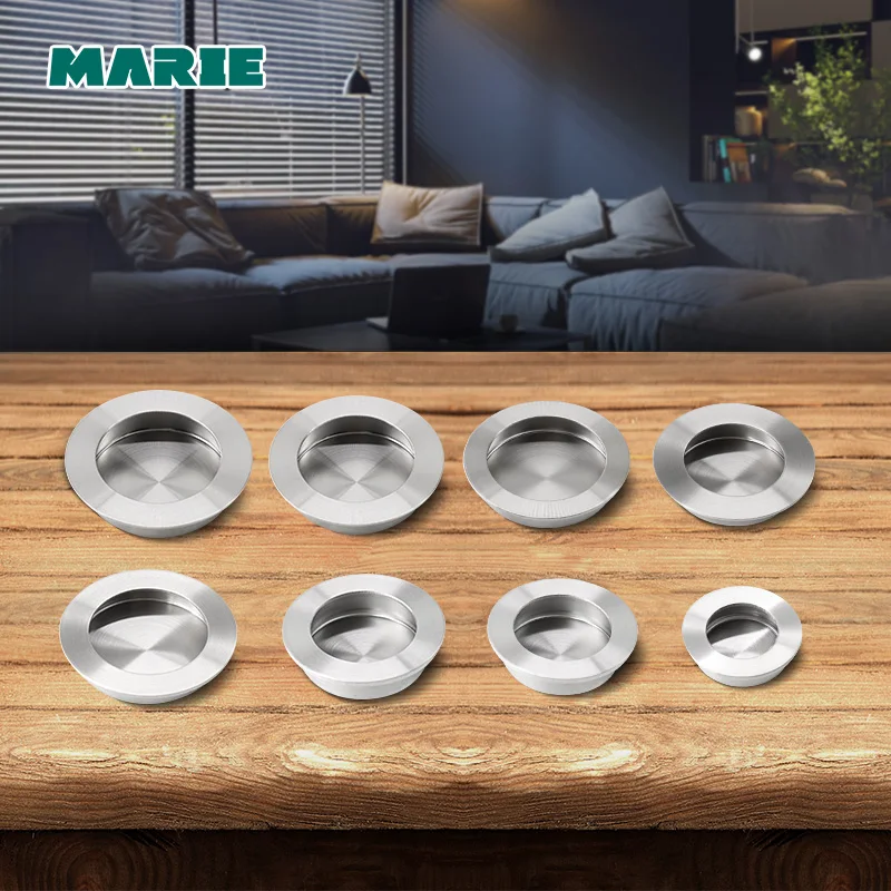 

FH201 New Arrival Concealed Pull Handle Embedded Stainless Steel Hidden Round Modern Simple Drawer Cabinet Door Handles