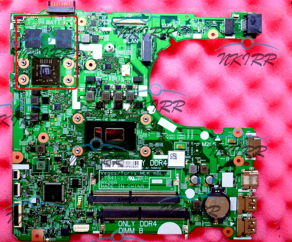 

Vegas/Turis MLK KBL-R 17841-1 17841-SC WX2RR XMVDW I3-7020U Radeon 520 2G материнская плата для DELL Inspiron 15 3476 3568 3576 3578