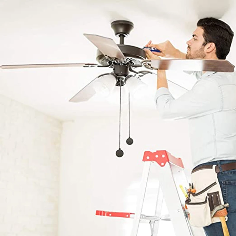 

Ceiling Fan Pull Chain Set, 4 Pieces Bulb and Fan Pattern Pull Chain Extension Fan Pull Chain Pendant