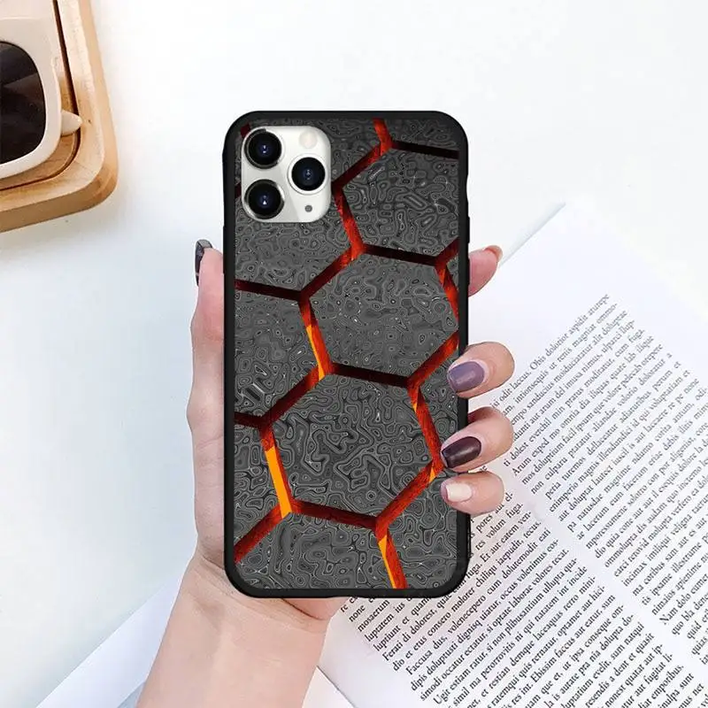 

Hexagonal lattice Phone Cases for iPhone 11 12 pro XS MAX 8 7 6 6S Plus X 5S SE 2020 XR mini