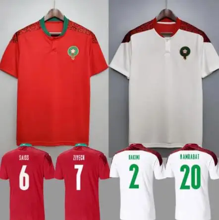 

2021 Morocco shirt home away 20 21 maillot de foot Ziyech Boufal FAJR Munir Ait Bennasser Amrabat football shirts