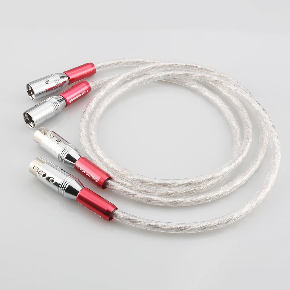 Пара Audiocrast AS220 соединительный кабель XLR 6N серебряный аудио видео 1 5 м с разъемом