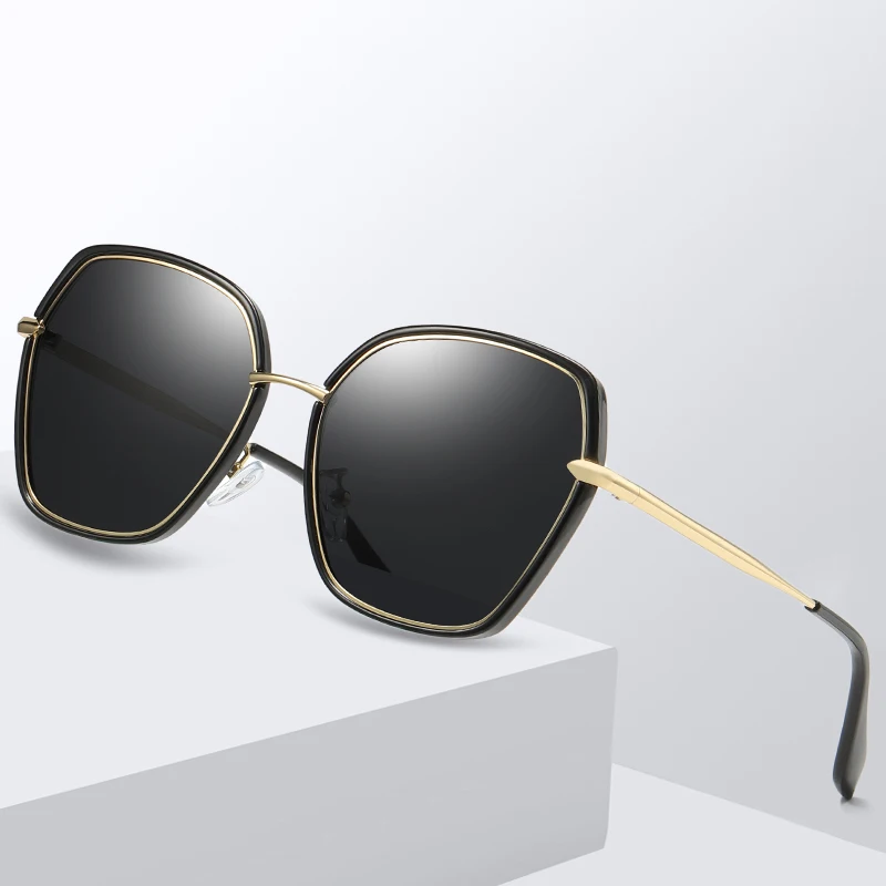 2019 женские элегантные розовые поляризационные солнцезащитные очки негабаритных