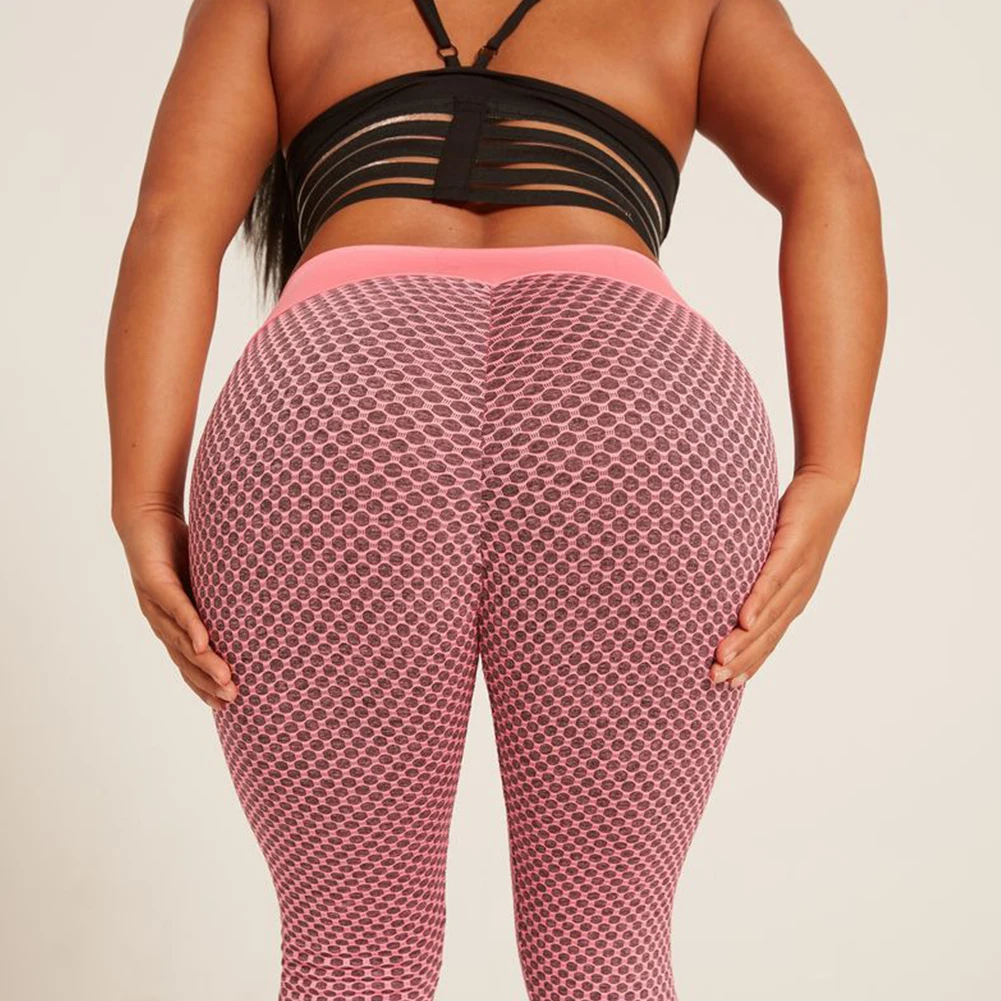 Женские сетчатые леггинсы с высокой талией обтягивающие штаны для занятий йогой
