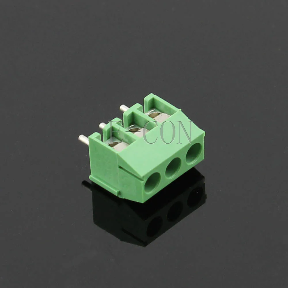 100 шт. 3 полюса/3 штифта 5 мм пути прямой штифт PCB Универсальный винтовой клеммный