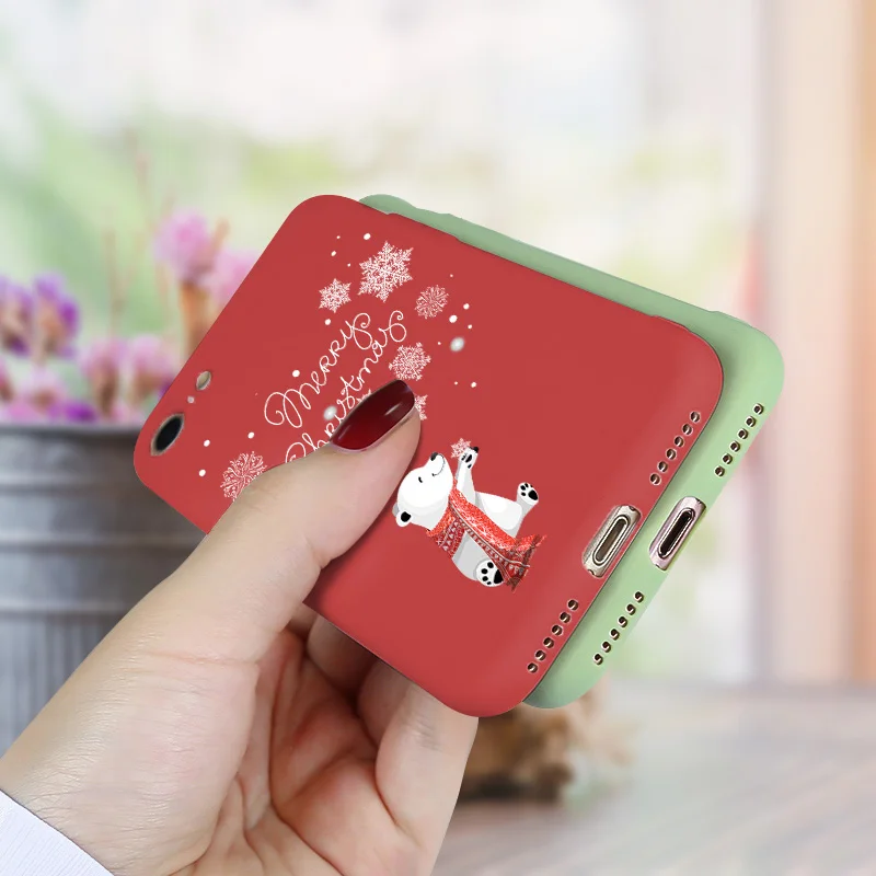Красный Рождественский чехол для телефона iPhone 11 PRO Max 12 Mini XR XS MAX X 8 7 Plus 6 6S SE 2020