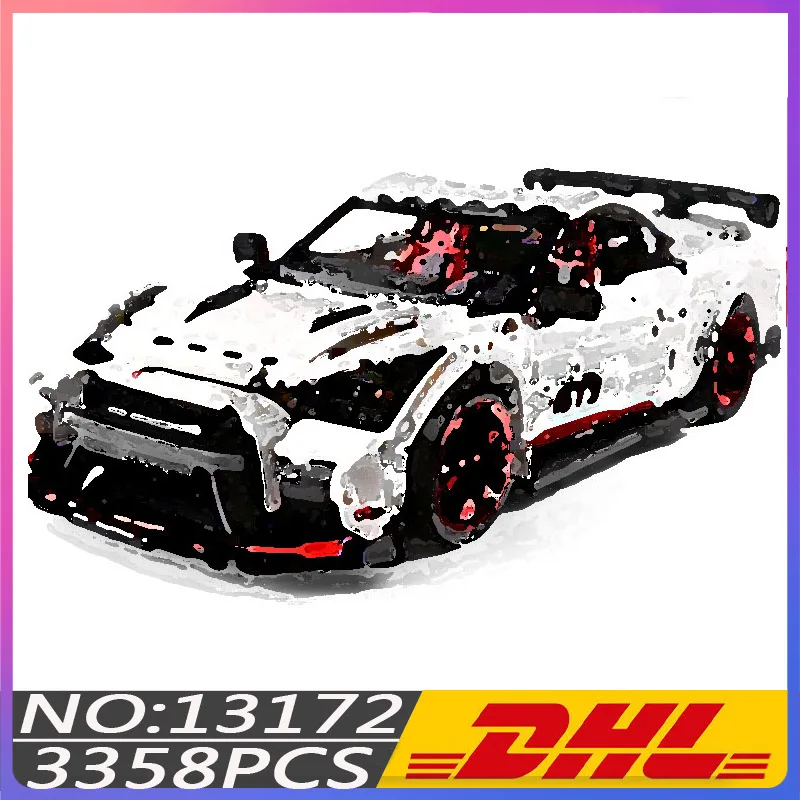 

MK13172 High-Tech The Nismo Nissan GTR GT3 Speed Racing Sport Car Building Blocks Bricks Birthday Gift Toys Compatible MOC-25326