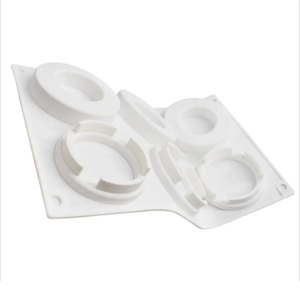 6 даже размер кольцевой ошейник муссовый торт Силиконовые формы ручной работы