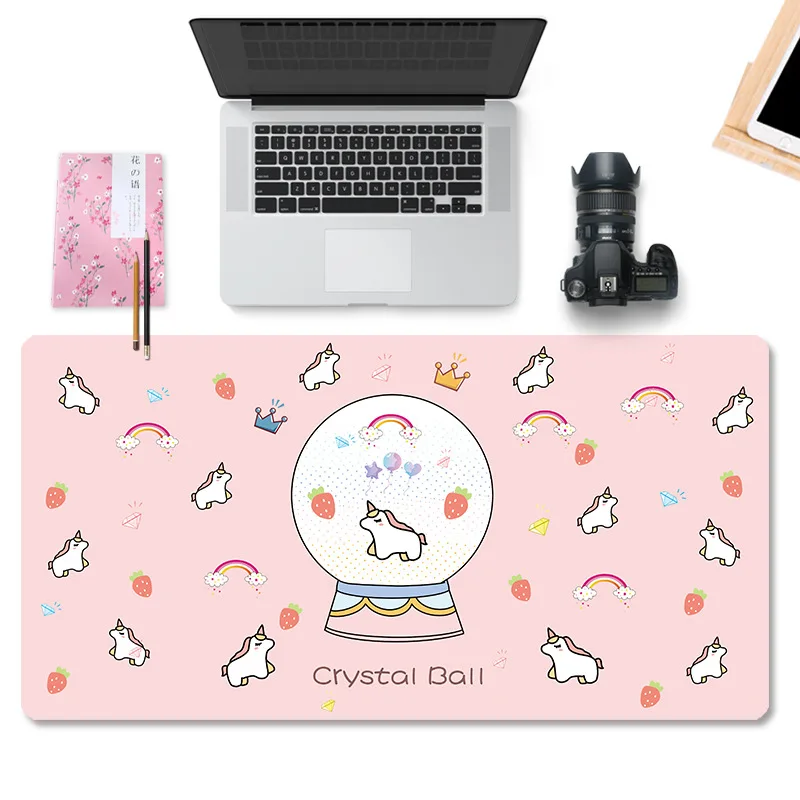 

Study desk mouse pad cute girl heart tablecloth mat student dormitory waterproof and oil-proof PU leather table mat