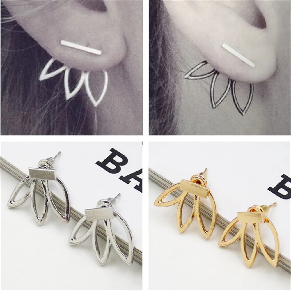 Простые Дизайнерские шлепанцы Цвет золотой серебристый Лотос с выемками заколка