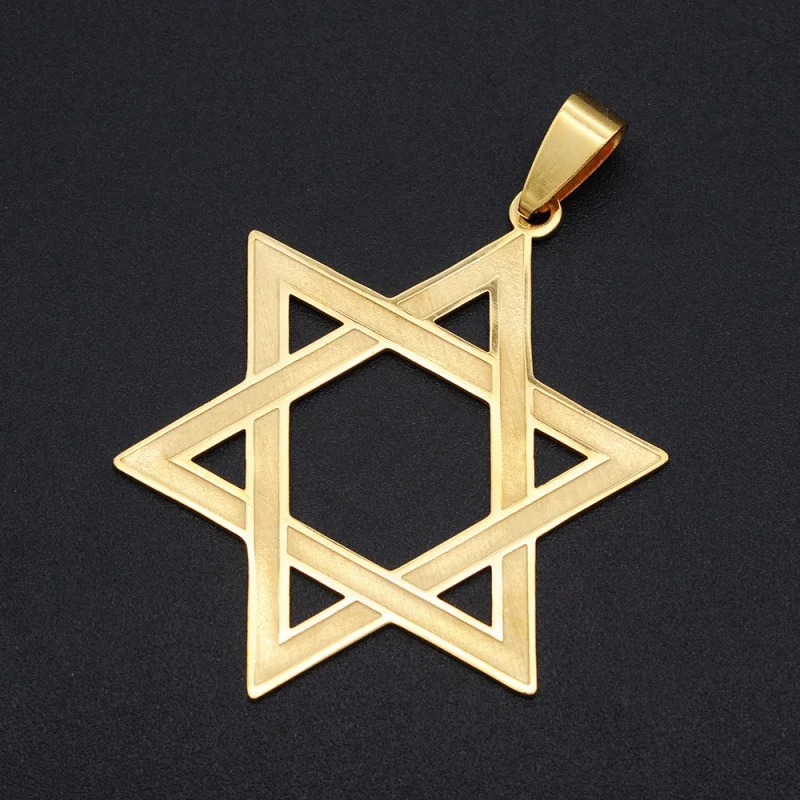 

Fashion Golden Hexagonal Star Pendant Geometric Necklace Diy Jewelry Accessories