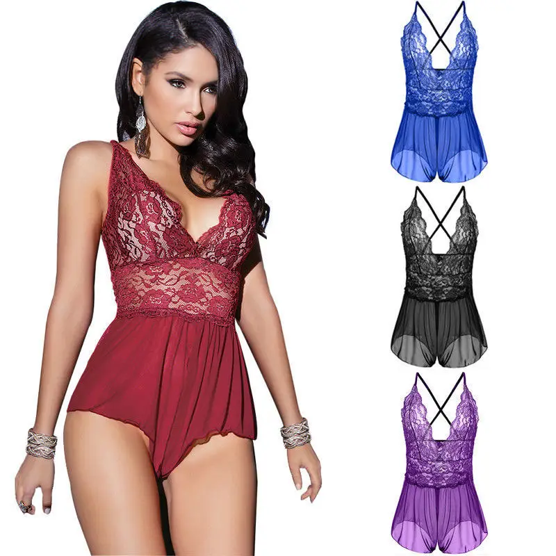 

Lace Body Sexy Lingerie V-neck Lingerie Sexy Hot Erotic Bodysuit Ladies Women Sexy Underwear Nighty Nightwear Babydoll