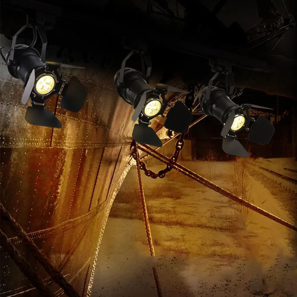 

Industrial Barn Door Vintage Ceiling Lights Theater Stage LED Lighting Lamp Loft Antique Store Shop Led Ceiling Lamp Luminaria