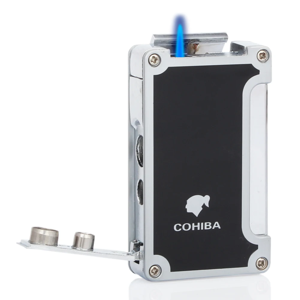 COHIBA зажигалка, сигарета, аксессуары для автомобиля, газовые зажигалки с сигарой, подарочная коробка
