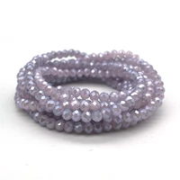 2 3 4 6 8mm light purple blue glass faceted flat crystal round beads spacer loose beads necklace bracelet diy accessories
