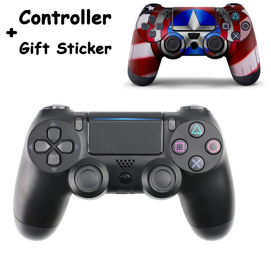 

Game Console Wireless Bluetooth Controller Joystick with Sticker for Playstation PS4 Gamepads Touch Function Double Shock