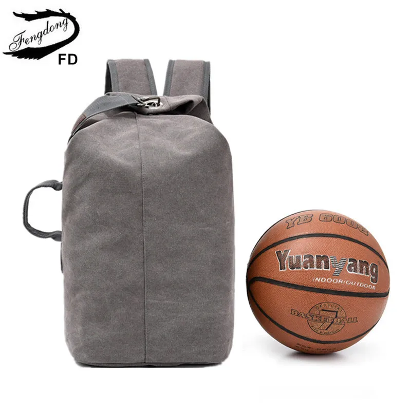 FengDong студенческий спортивный рюкзак школьные ранцы для мальчиков Холщовый