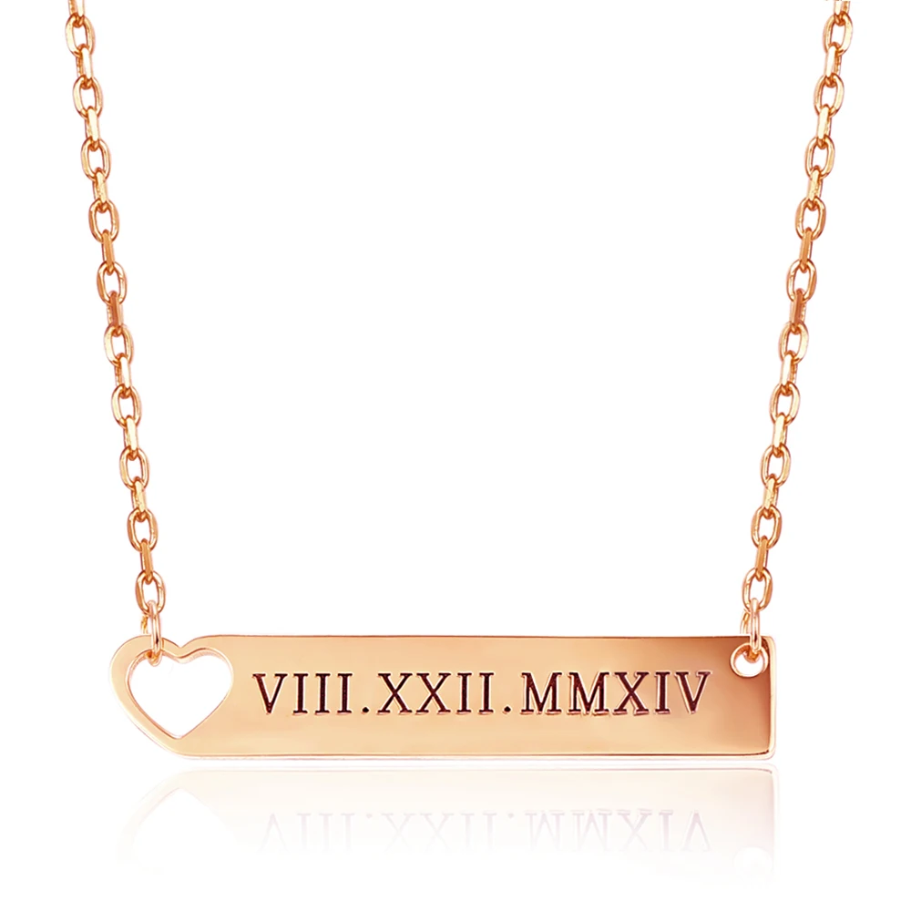 

Personalized Jewelry Gifts Stainless Steel Engraving Name Rectangle Necklace Customized Nameplate Necklaces Personalized Jewelry