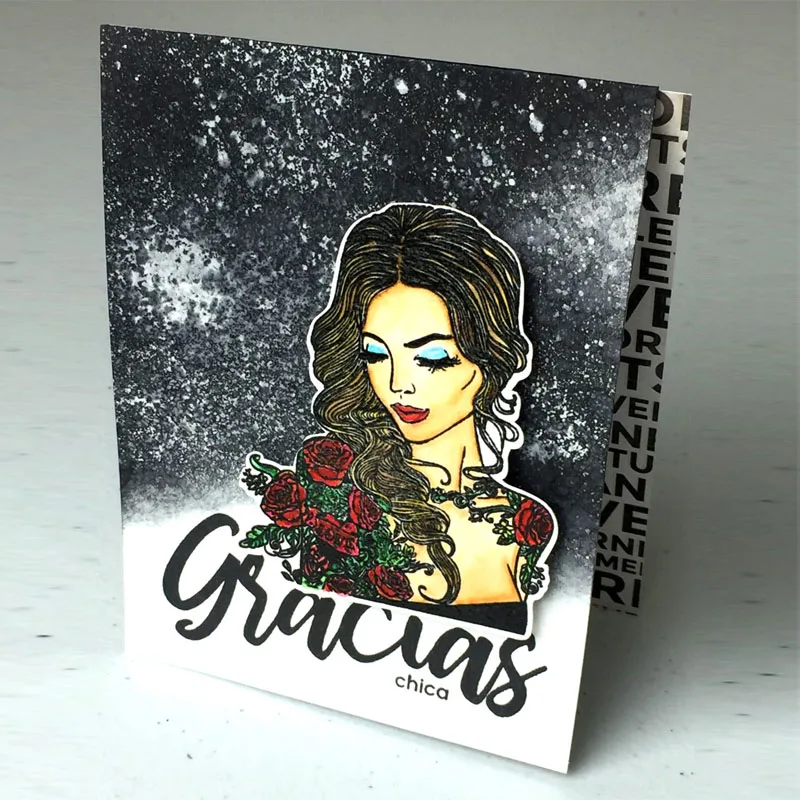 Смешанные Прозрачные марки для девочек с изображением деда мороза ведьмы лося