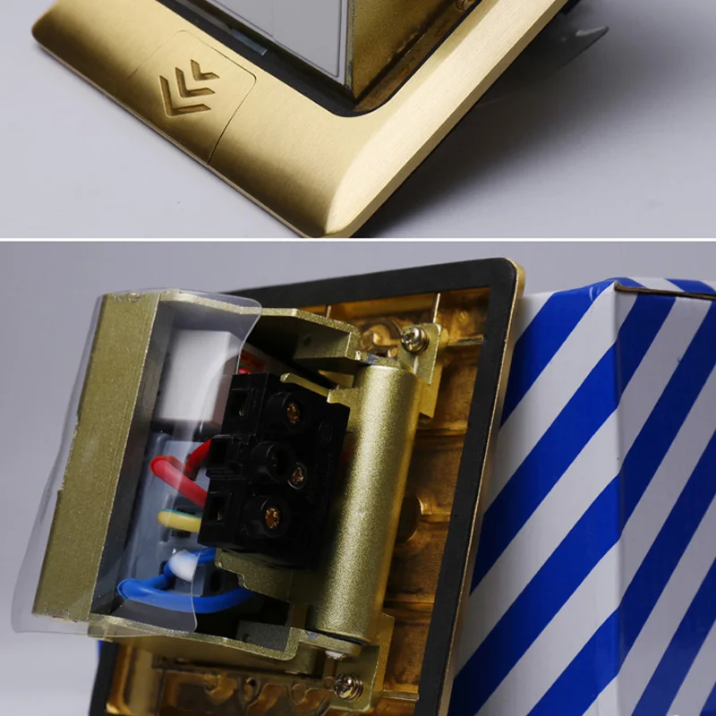 KEKA настольная розетка из меди и золота 16 А европейская немецкая стандартная +