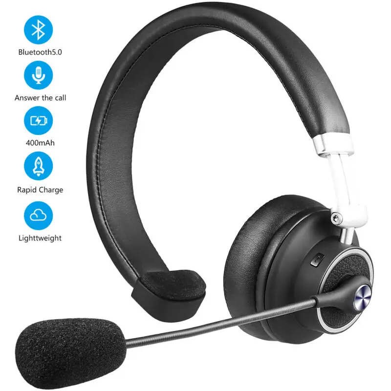 

Bluetooth 5,0 наушники с микрофоном беспроводная телефонная гарнитура четкий чат для грузовика офиса