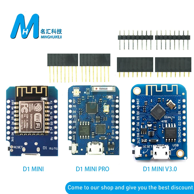 Плата разработки CH340G CH340 ESP8266 ESP-12 V2 USB WeMos D1 Mini PRO V3.0.0 WIFI плата NodeMCU Lua IOT 3 В с